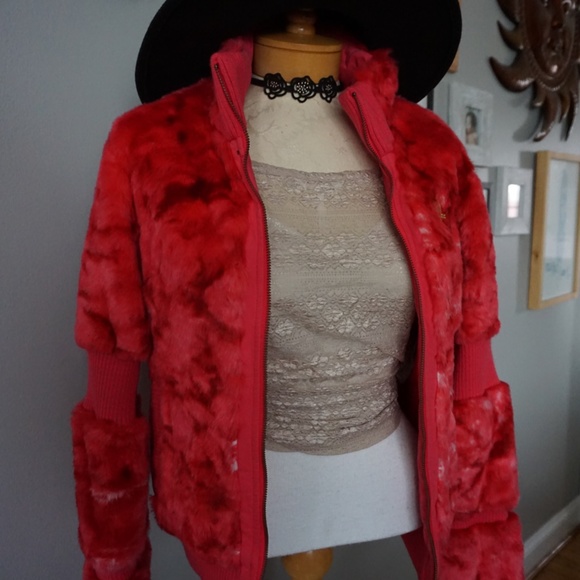GSUS Industries Sweet Candy Faux Fur Jacket - Picture 1 of 5